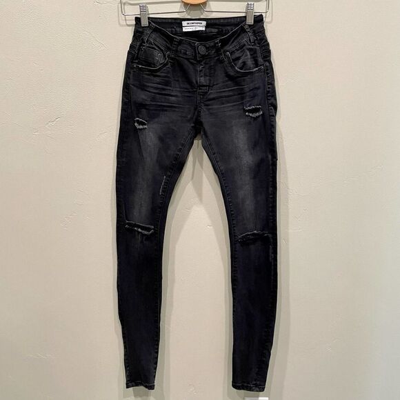 One Teaspoon Mid Waist Hoodlums Fitted Bow Leg Jeans - Size: 28 - Picture 1 of 11